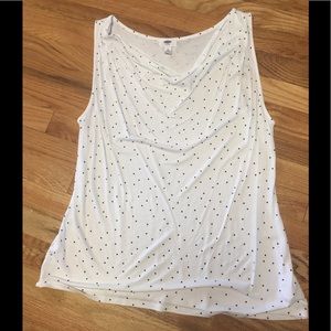 Polka Dot Cowl Neck Tank